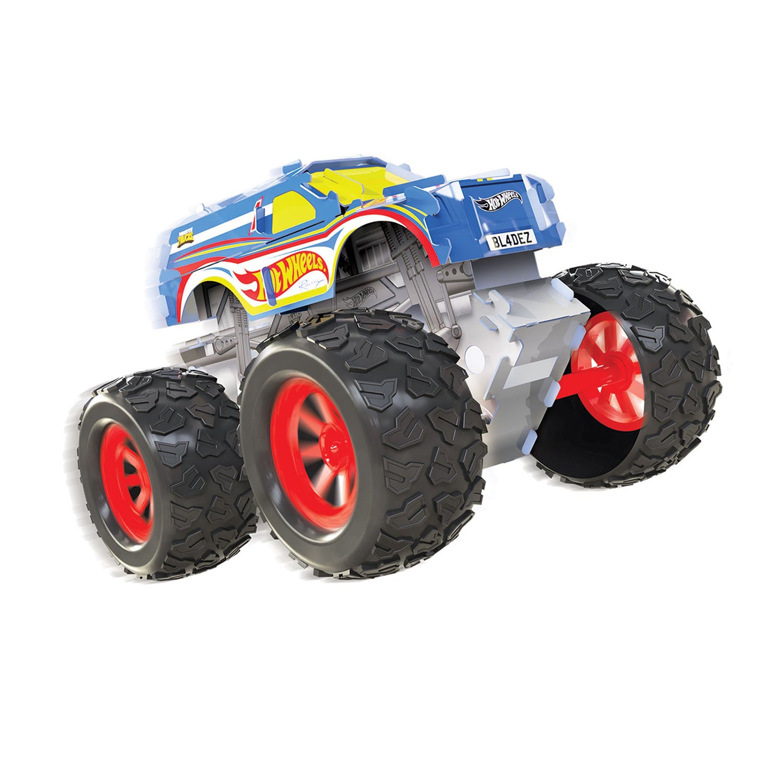 BLADEZ TOYZ - Hot Wheels Monster Truck Maker Kitz - Kit di Montaggio 4x4 con Trazione a Retrocarica